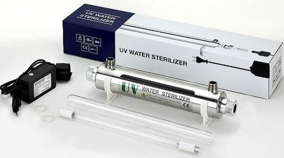 УФ стерилизатор STERILIZER-UV 6GPM-1" (до 1,8м3/час) лампа PHILIPS